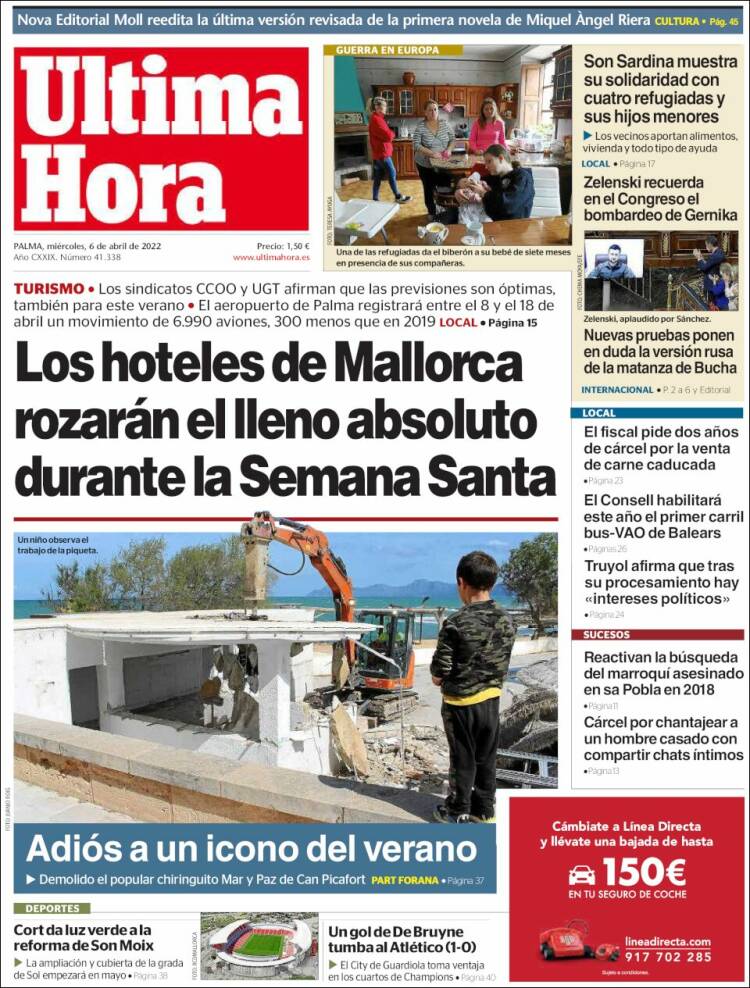 Portada de Última Hora (España)