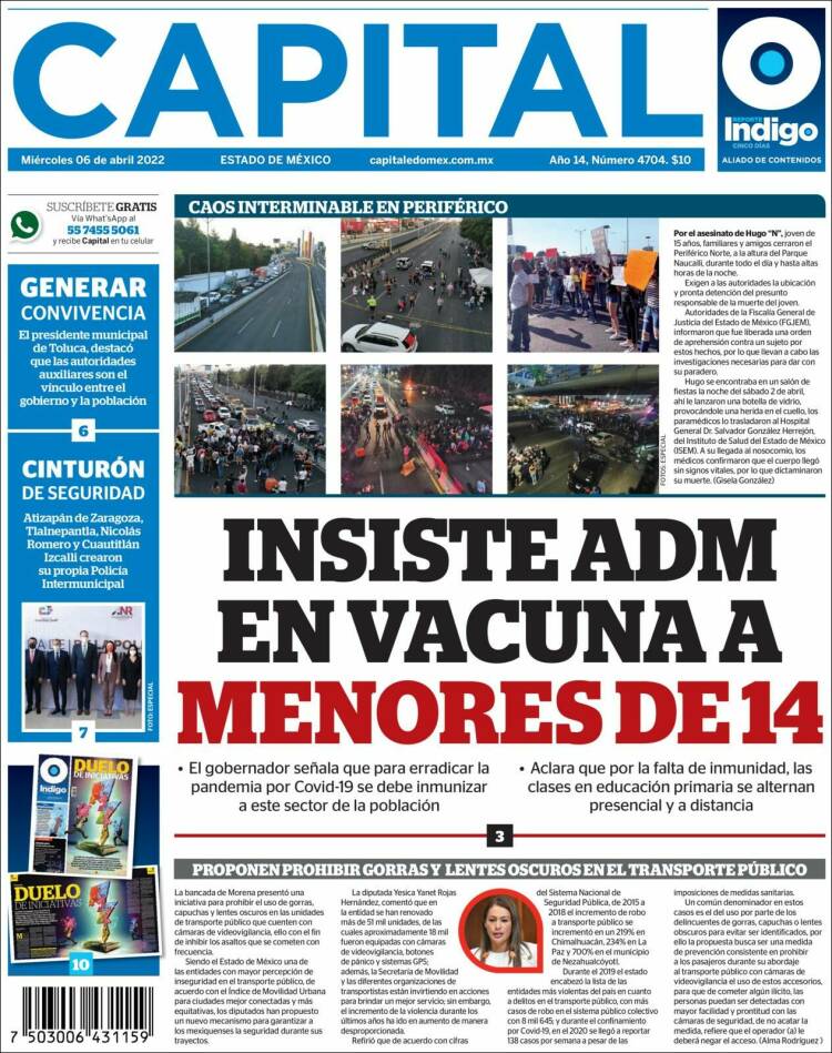 Portada de Capital México (M&eacute;xico)