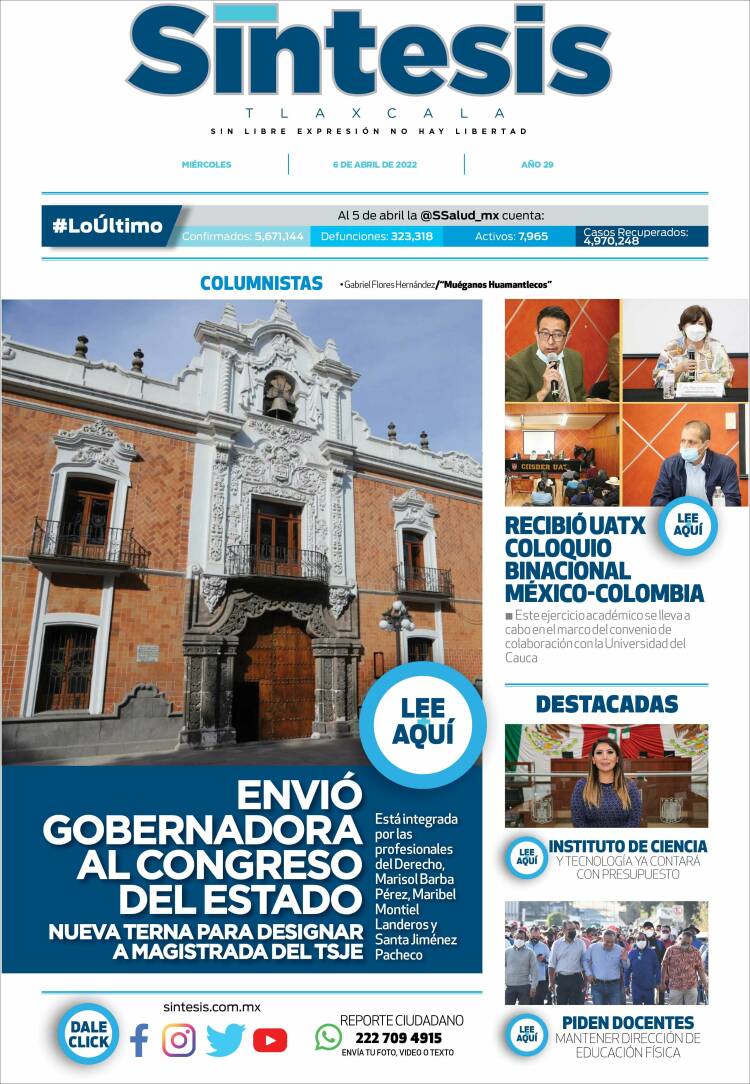 Portada de Síntesis de Tlaxcala (M&eacute;xico)