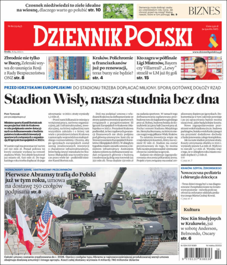 Portada de Dziennik (Polonia)