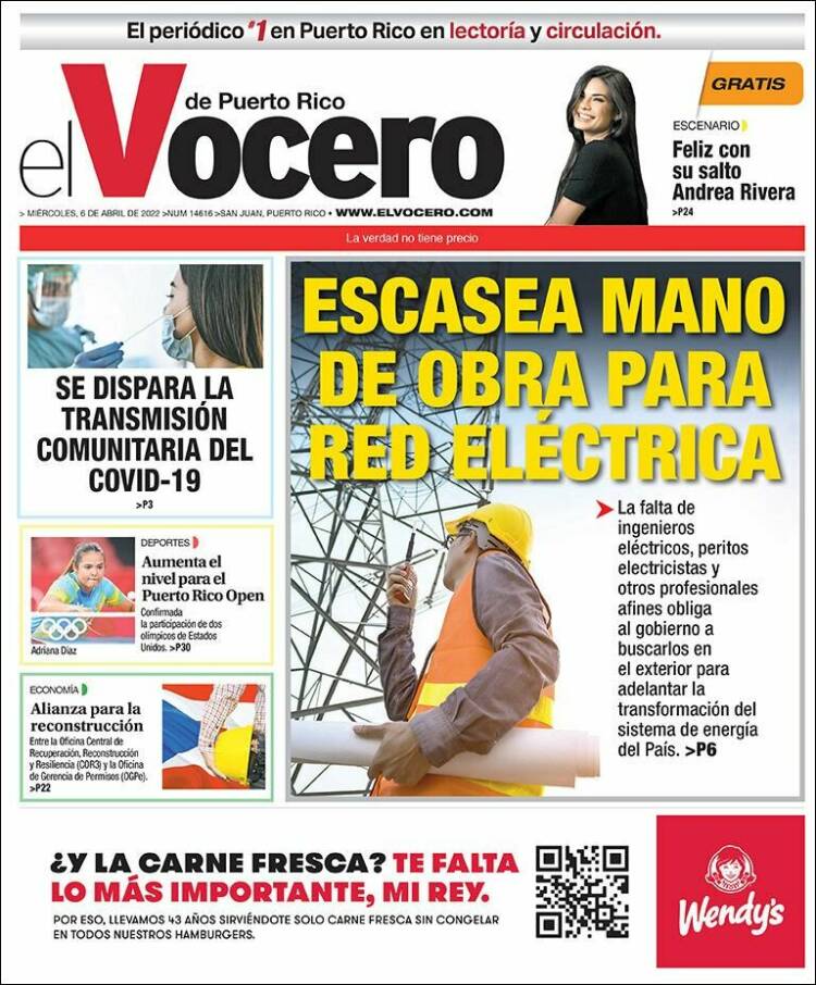 Portada de Vocero (Puerto Rico)
