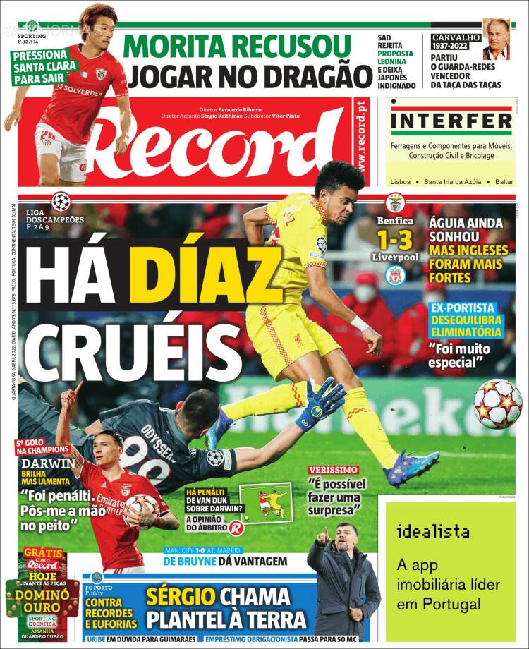 Portada de Record (Portugal)