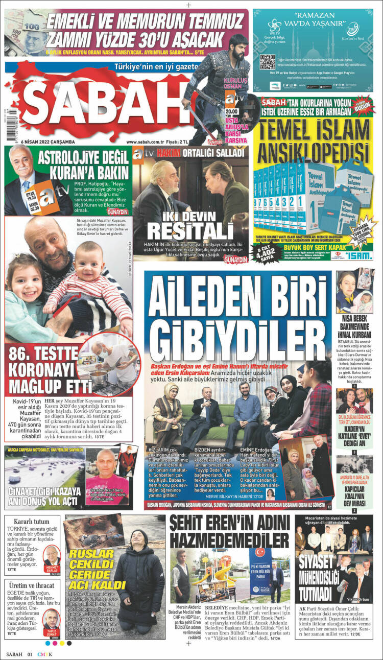 Portada de Sabah (Turqu&iacute;a)