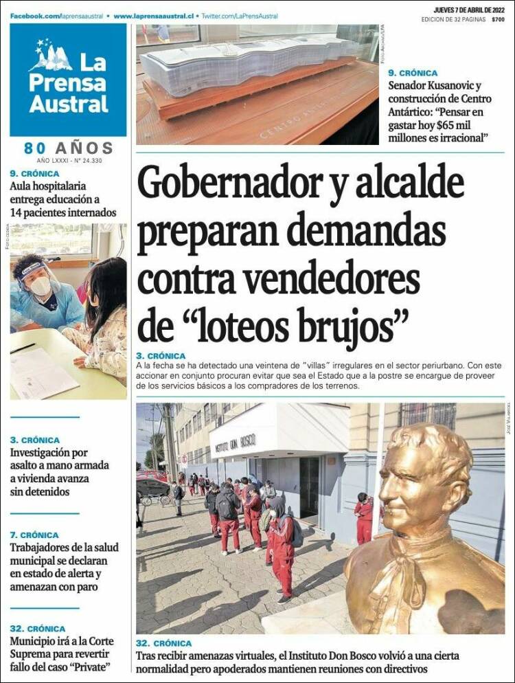 Portada de El Magallanes (Chile)