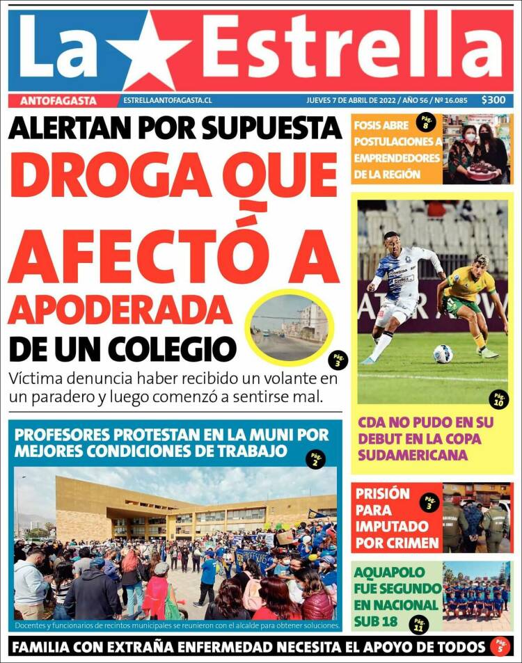 Portada de La Estrella del Norte (Chile)