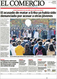 Portada de El Comercio (Espagne)
