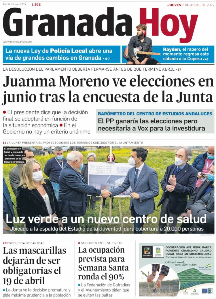 Portada de Granada Hoy (Espa&ntilde;a)