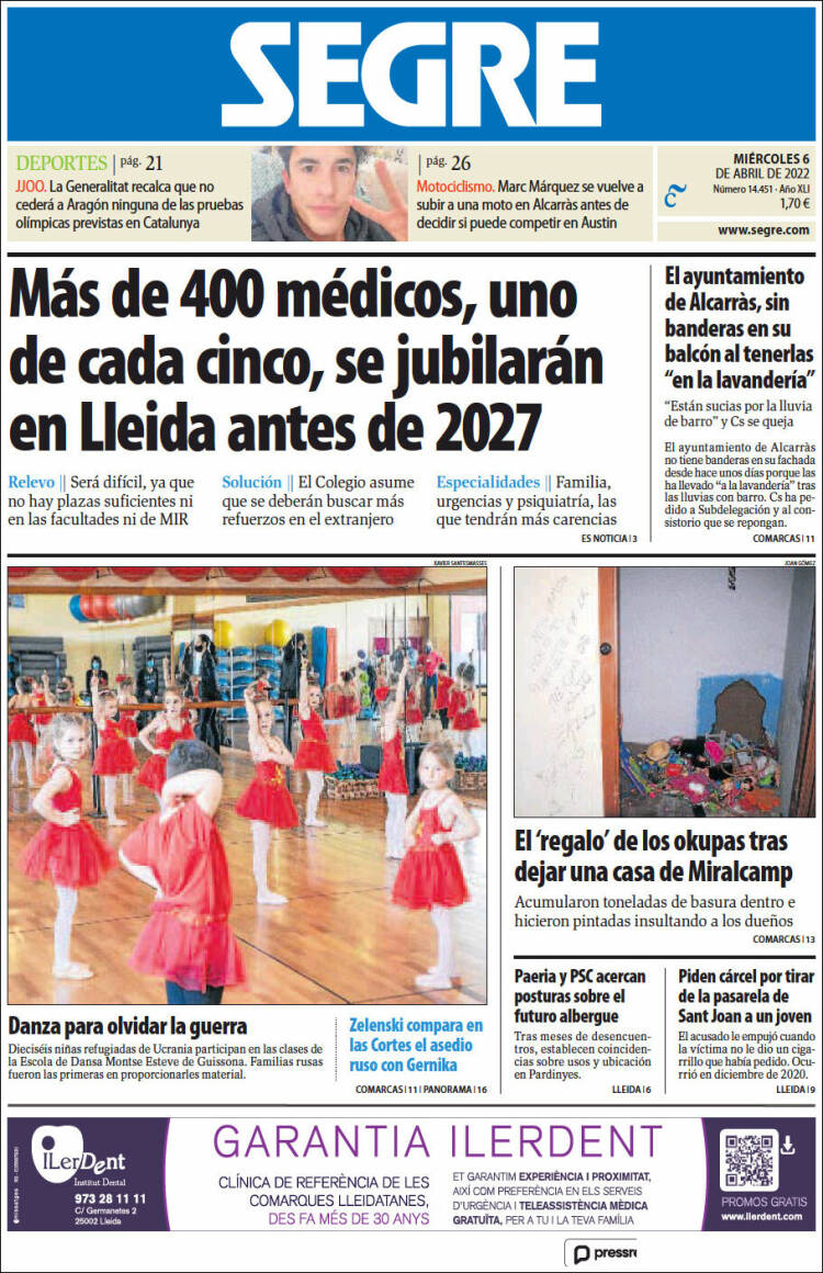 Portada de Segre  (Espa&ntilde;a)