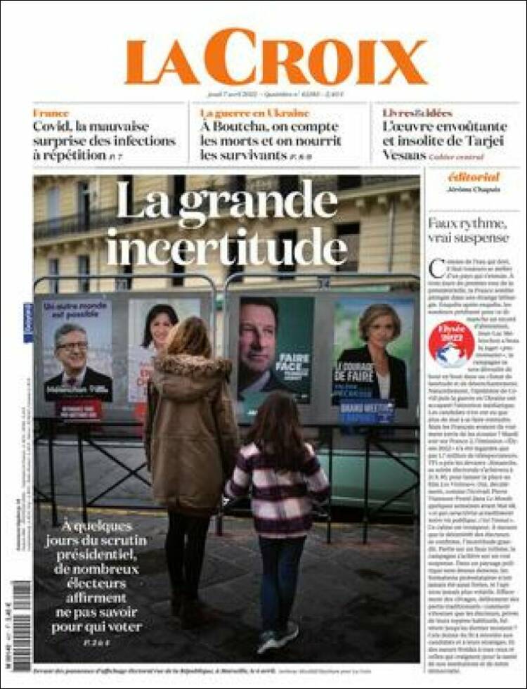 Portada de La Croix (Francia)
