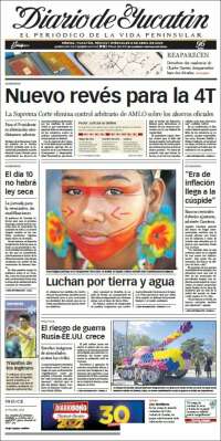 Portada de Diario de Yucatán (México)