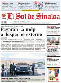 Portada de El Sol de Sinaloa (México)