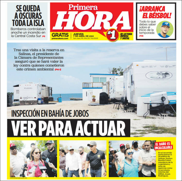 Portada de Primera Hora (Puerto Rico)