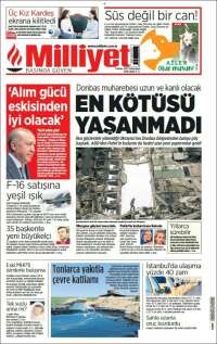 Portada de Milliyet (Turquie)