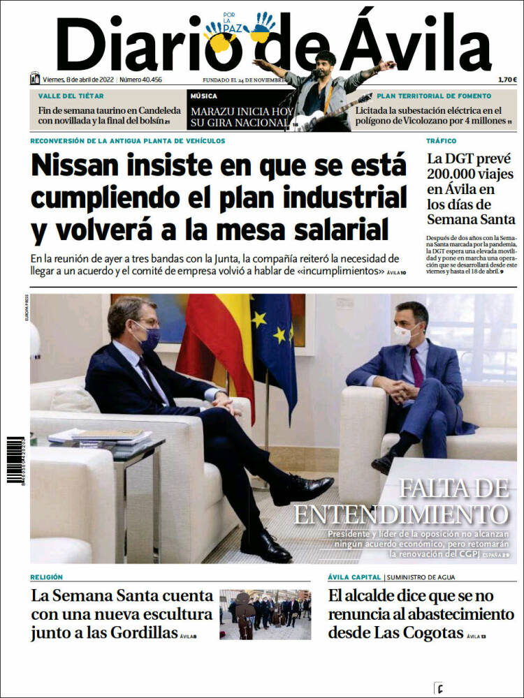 Portada de Diario de Ávila (Espagne)