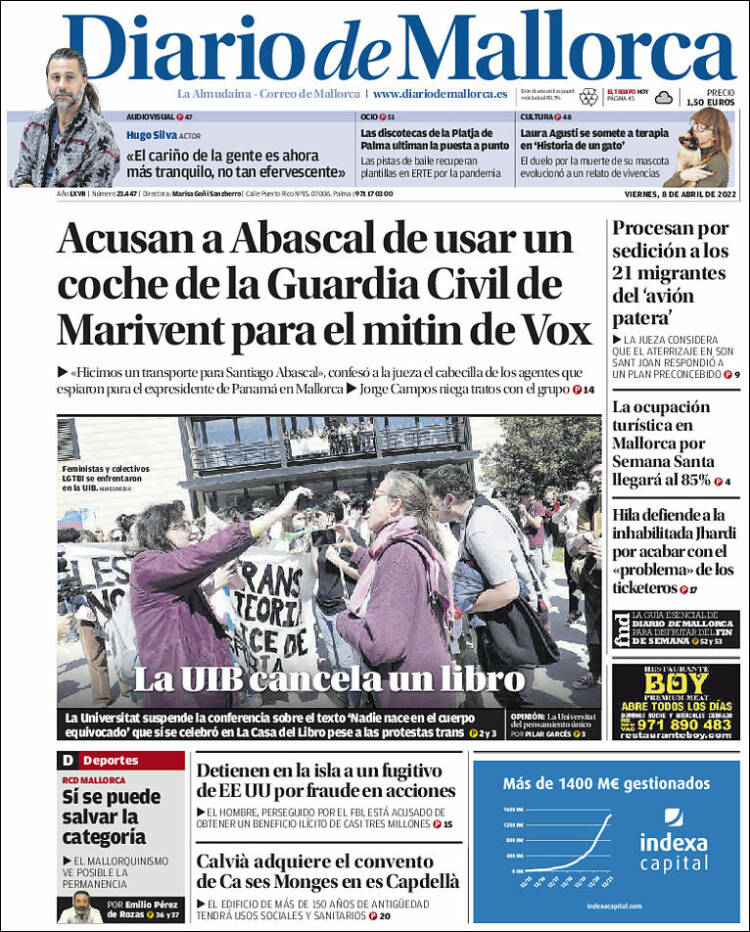 Portada de Diario de Mallorca (Espa&ntilde;a)