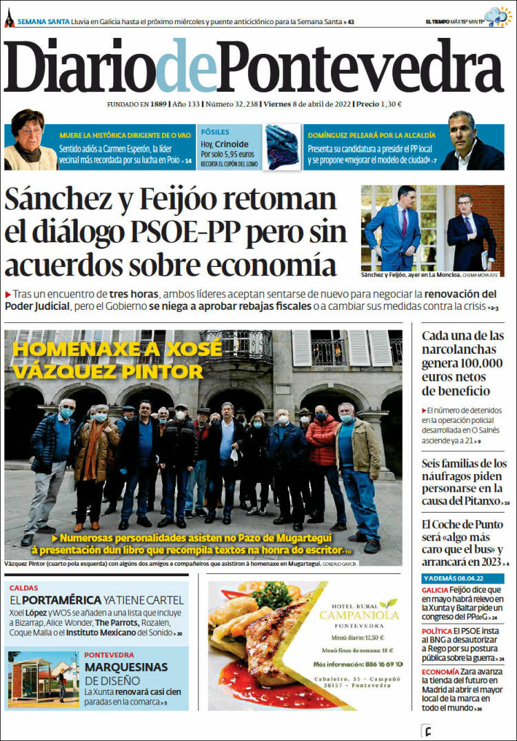 Portada de Diario de Pontevedra (Espa&ntilde;a)