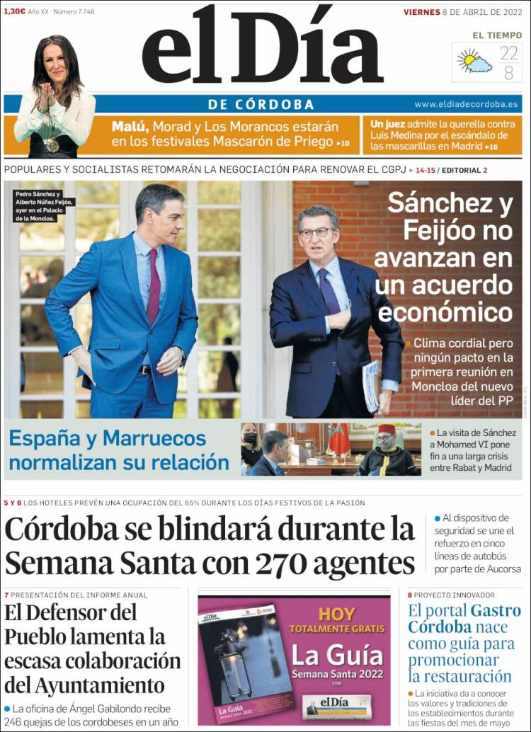 Portada de El Día de Córdoba (Espa&ntilde;a)