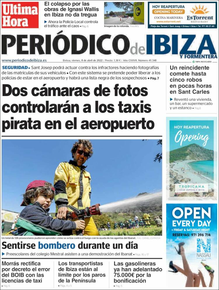 Portada de Periódico de Ibiza (Espa&ntilde;a)