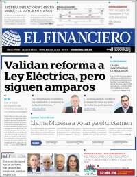 Portada de El Financiero (México)