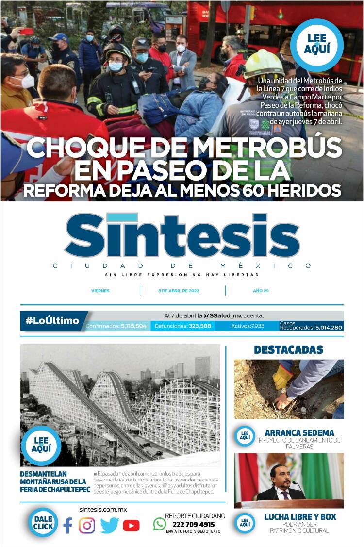 Portada de Síntesis Nacional (Mexico)