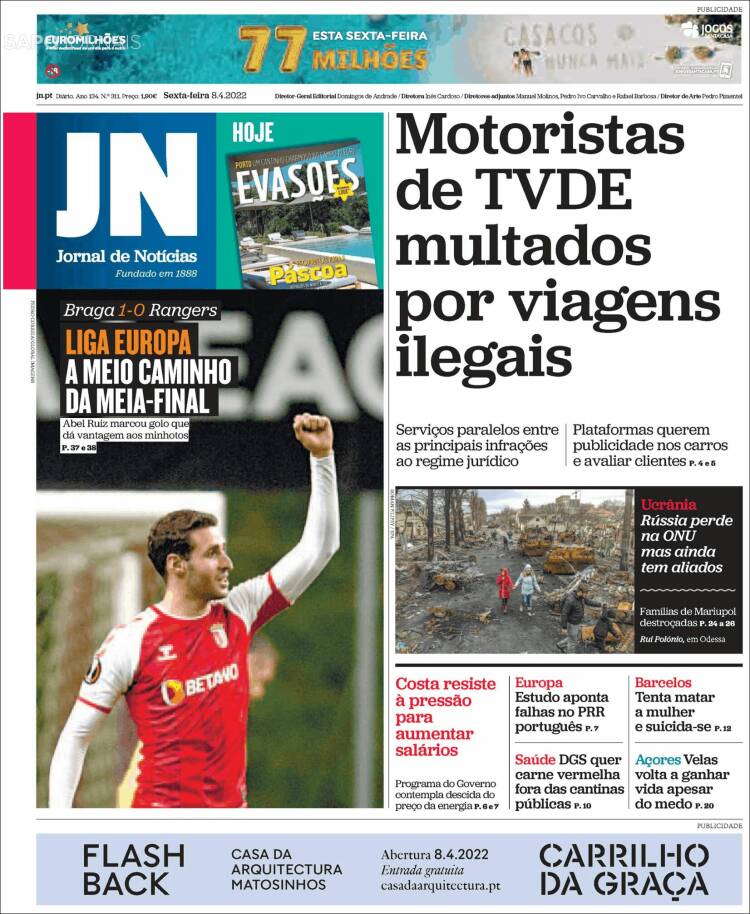 Portada de Jornal de Notícias (Portugal)
