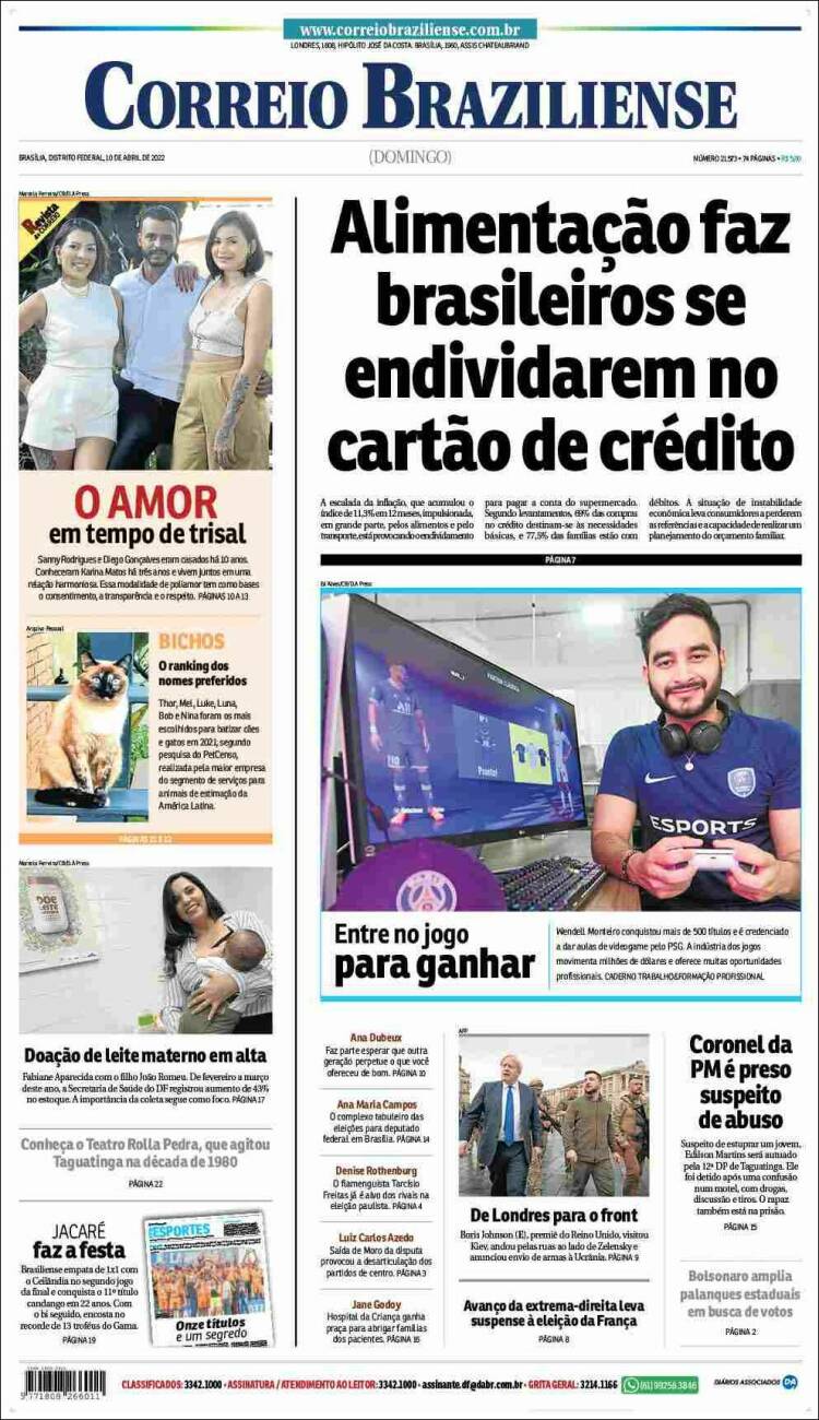 Portada de Correio Braziliense (Brasil)