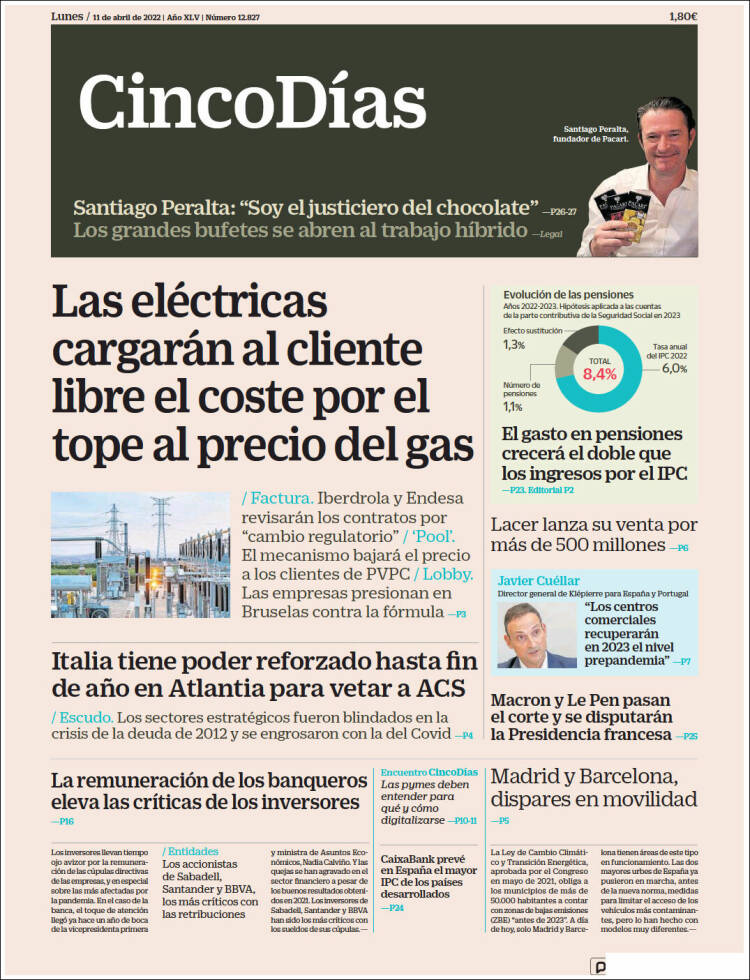 Portada de Cinco Días (Espa&ntilde;a)