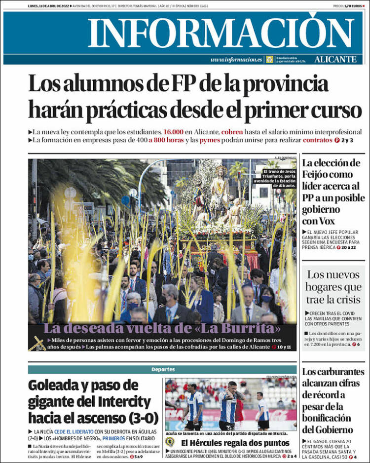 Portada de Diario Información (España)