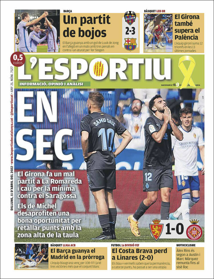 Portada de L'Esportiu : Girona (España)