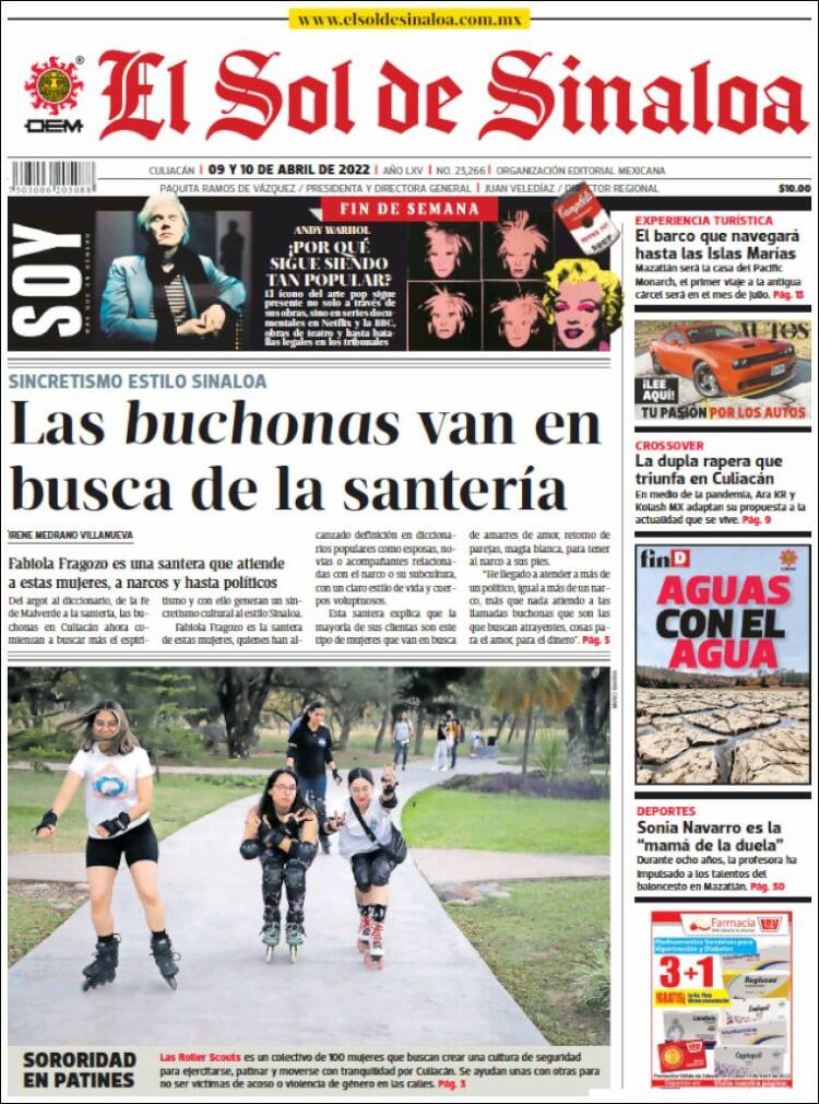 Portada de El Sol de Sinaloa (M&eacute;xico)