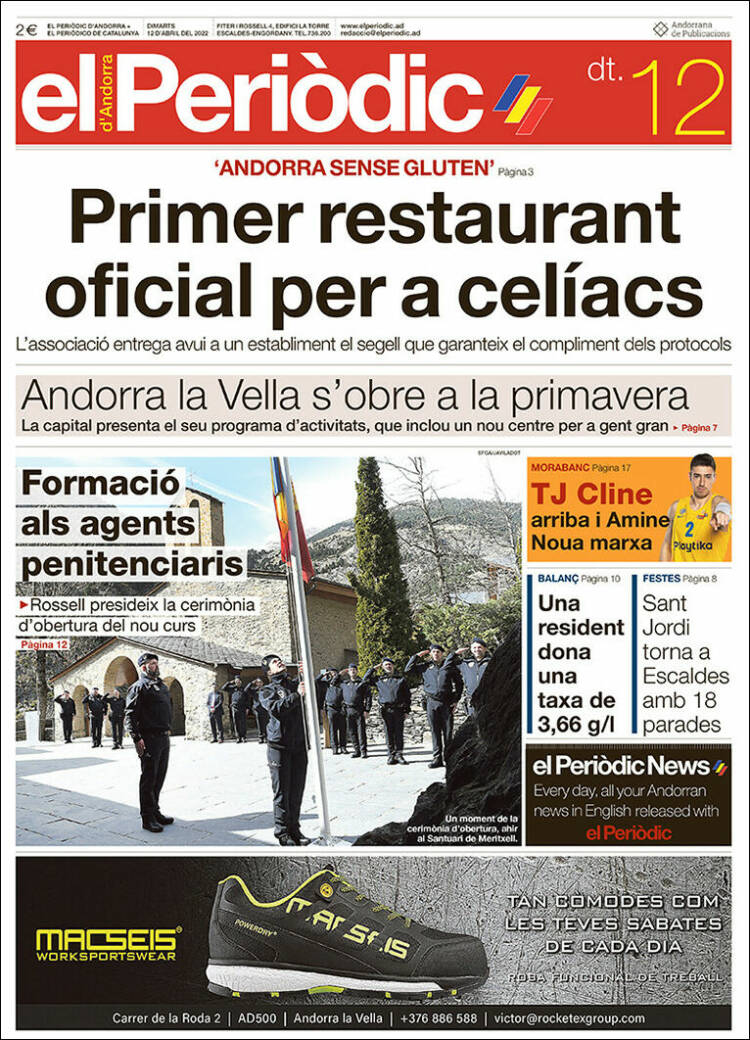 Portada de El Periòdic d'Andorra (Andorra)