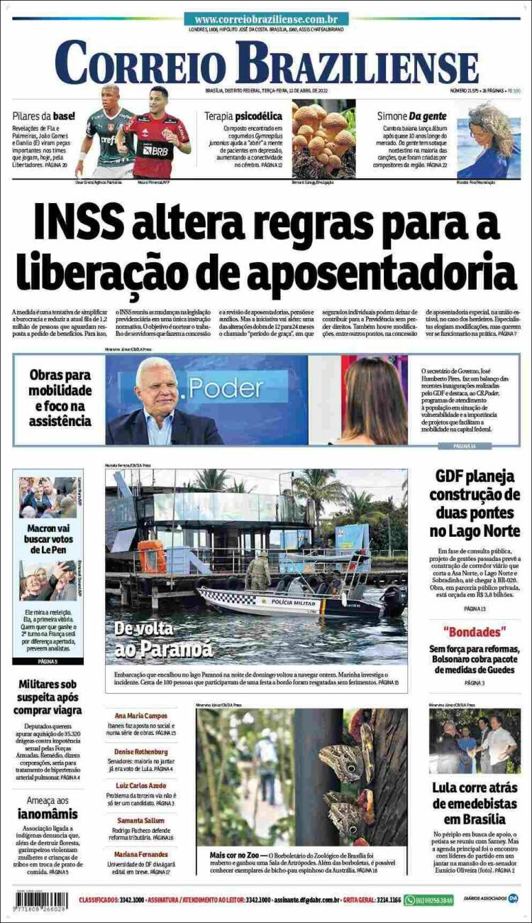 Portada de Correio Braziliense (Brasil)