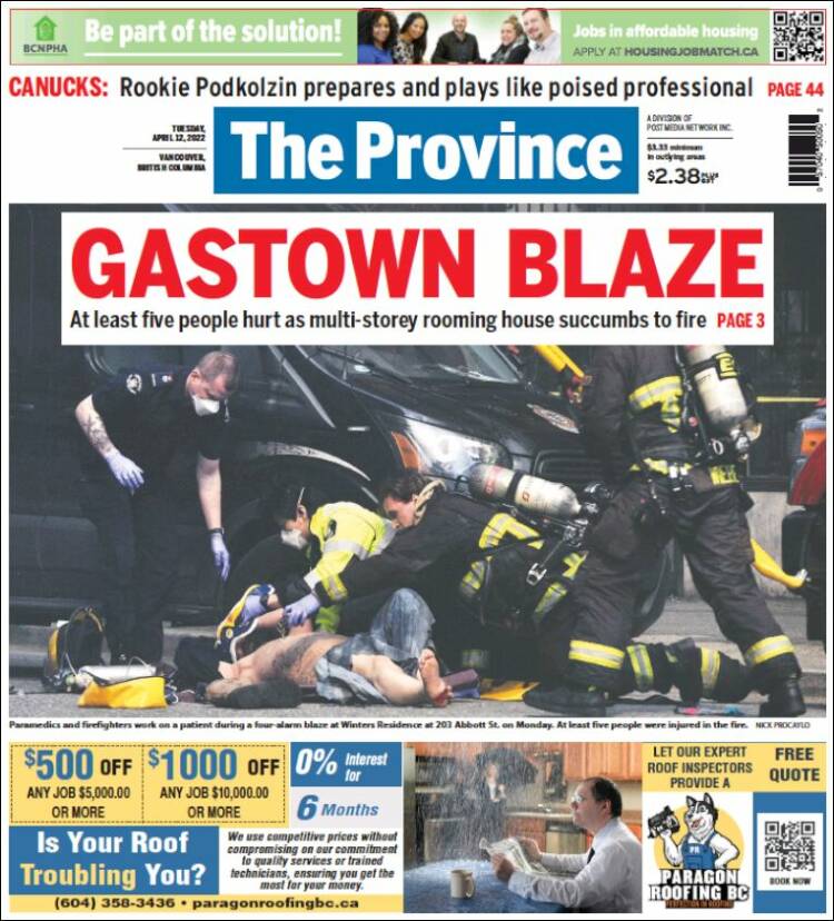 Portada de The Province (Canada)