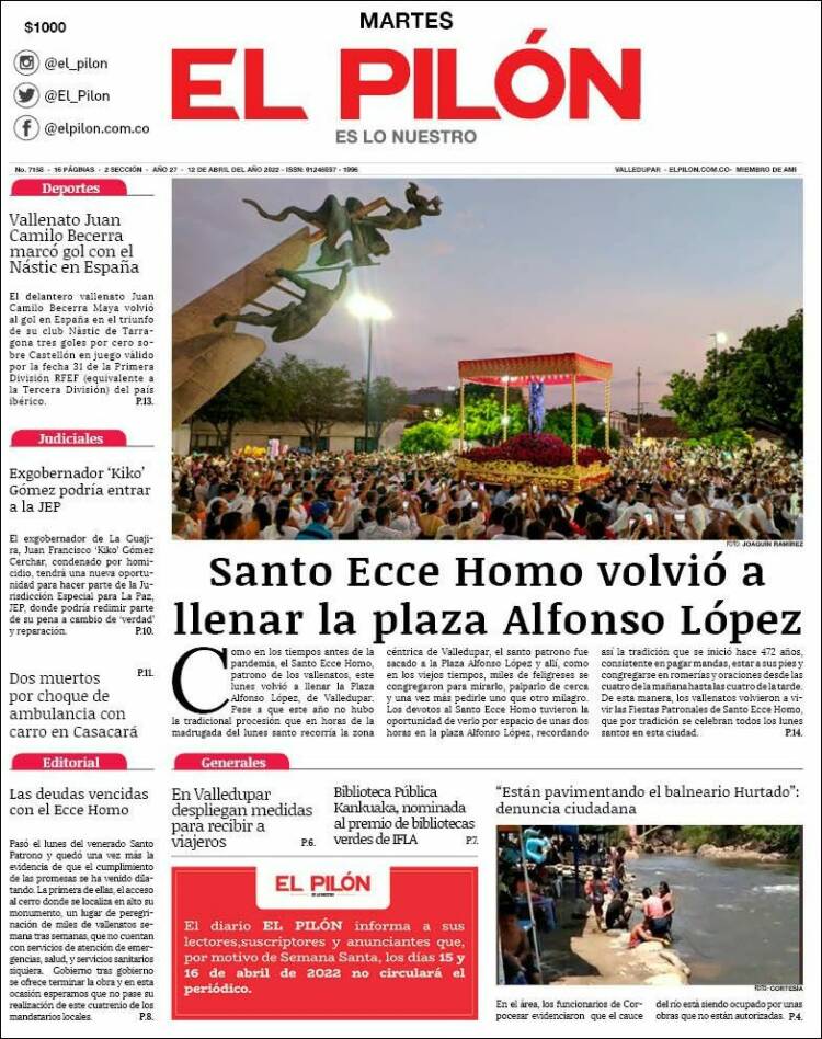 Portada de El Pilón (Colombia)