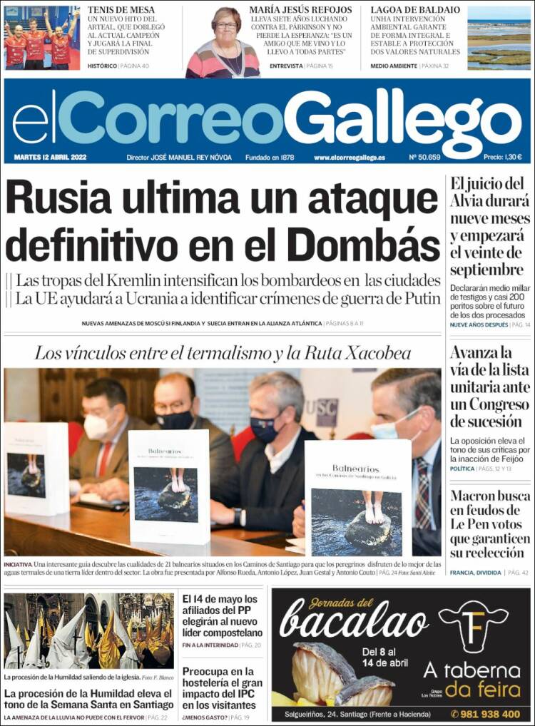 Portada de El Correo Gallego (Spain)