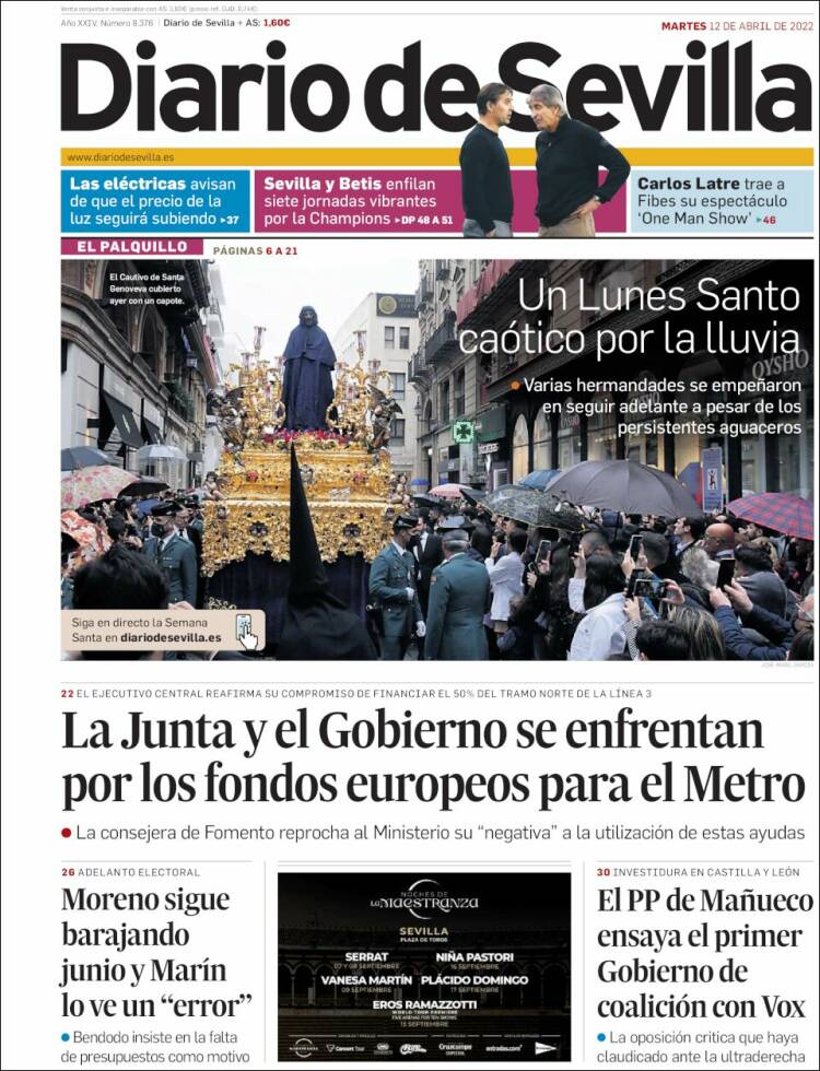 Portada de Diario de Sevilla (Spain)