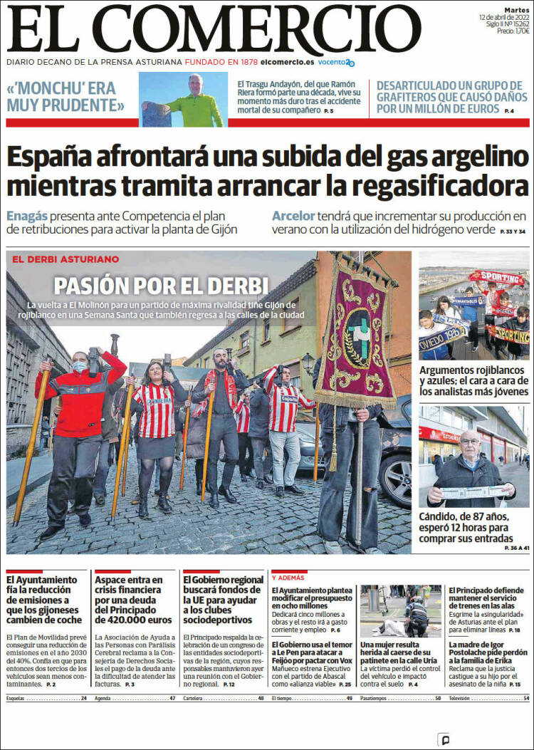 Portada de El Comercio - Gijón (Spain)