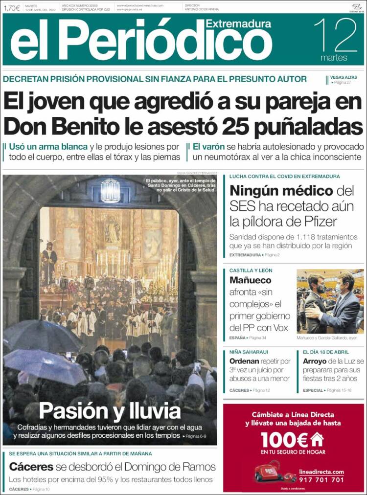 Portada de El Periódico de Extremadura (Spain)