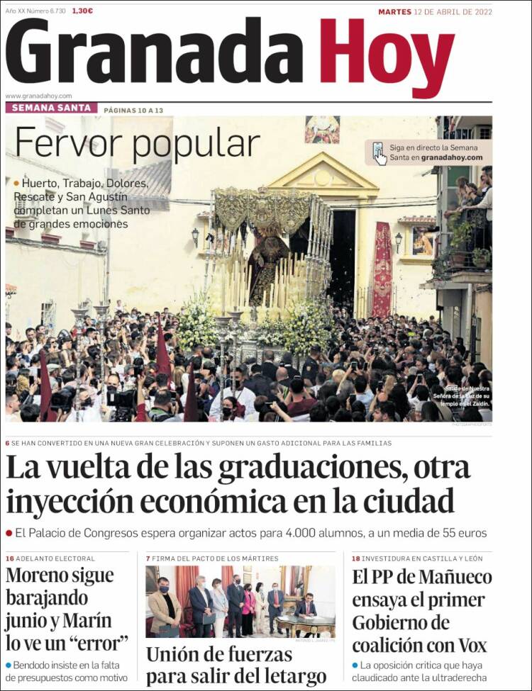 Portada de Granada Hoy (Spain)