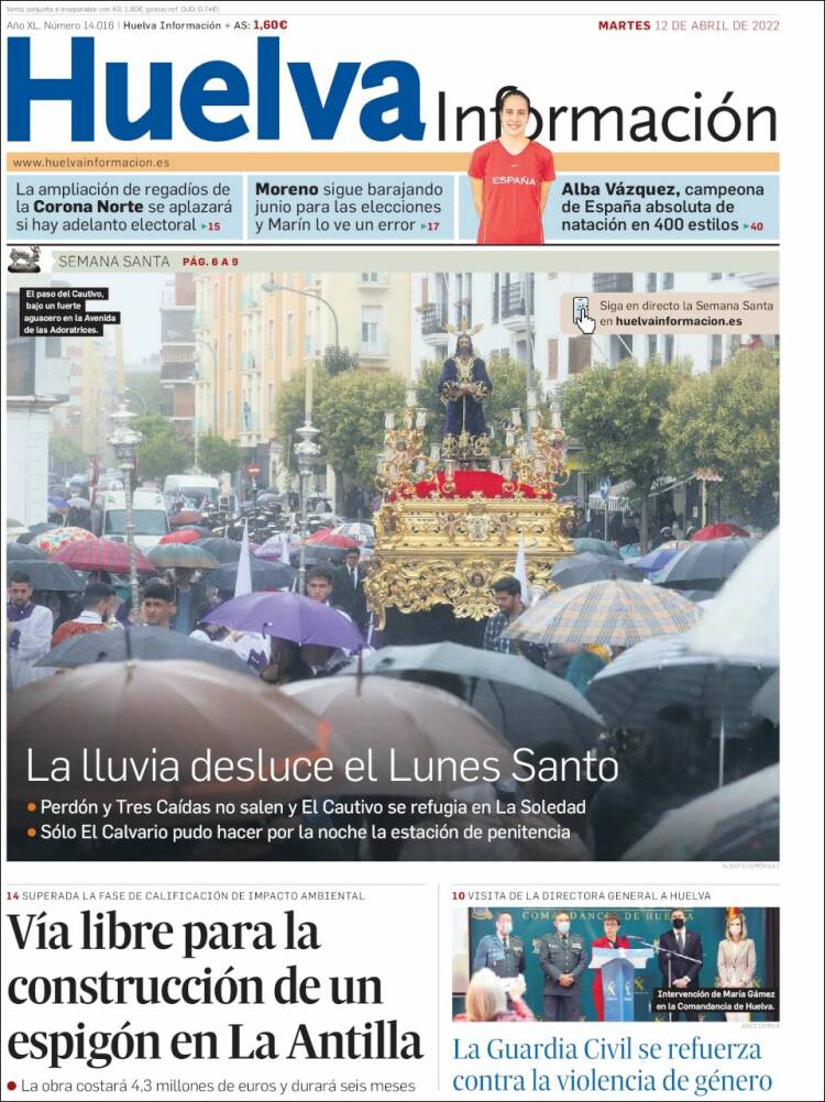 Portada de Huelva Información (Spain)