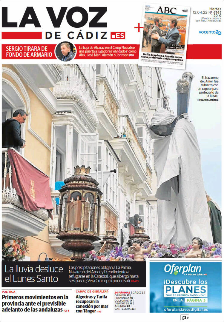 Portada de La Voz de Cádiz (Spain)