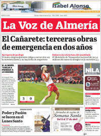 Portada de La Voz de Almería (Spain)