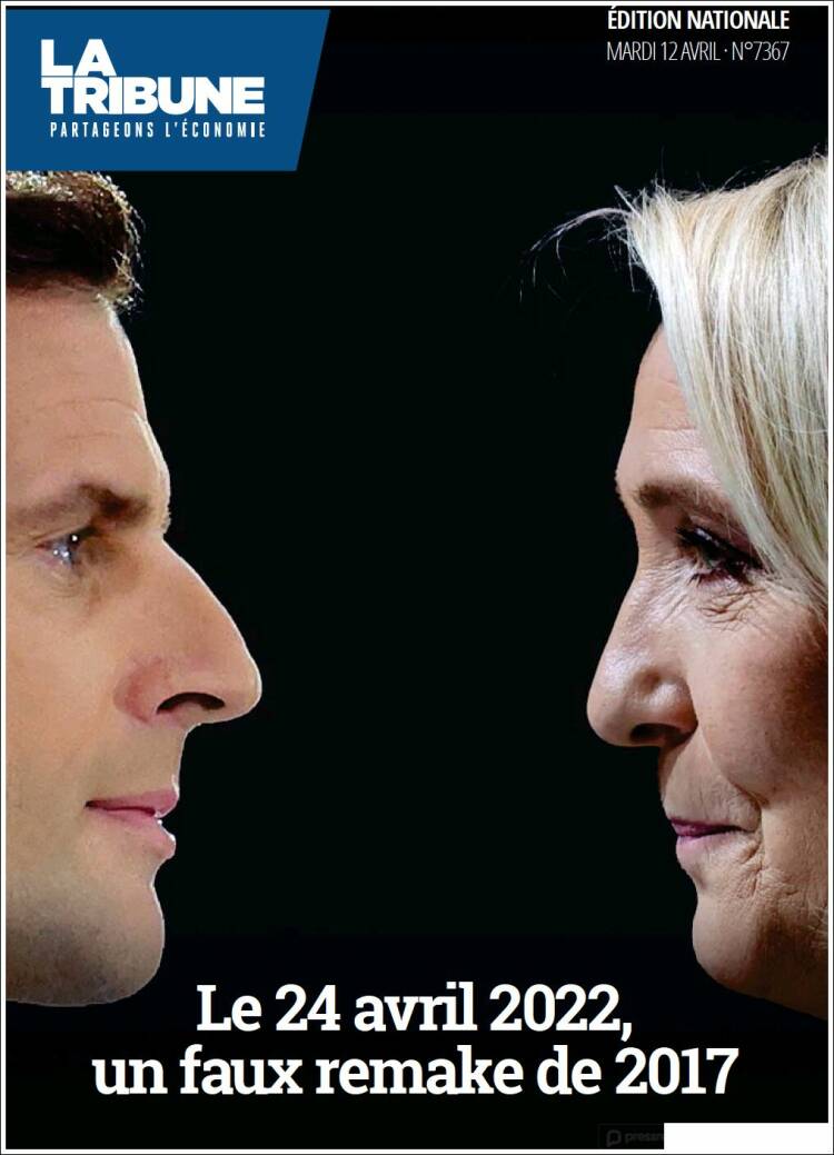 Portada de La Tribune (Francia)