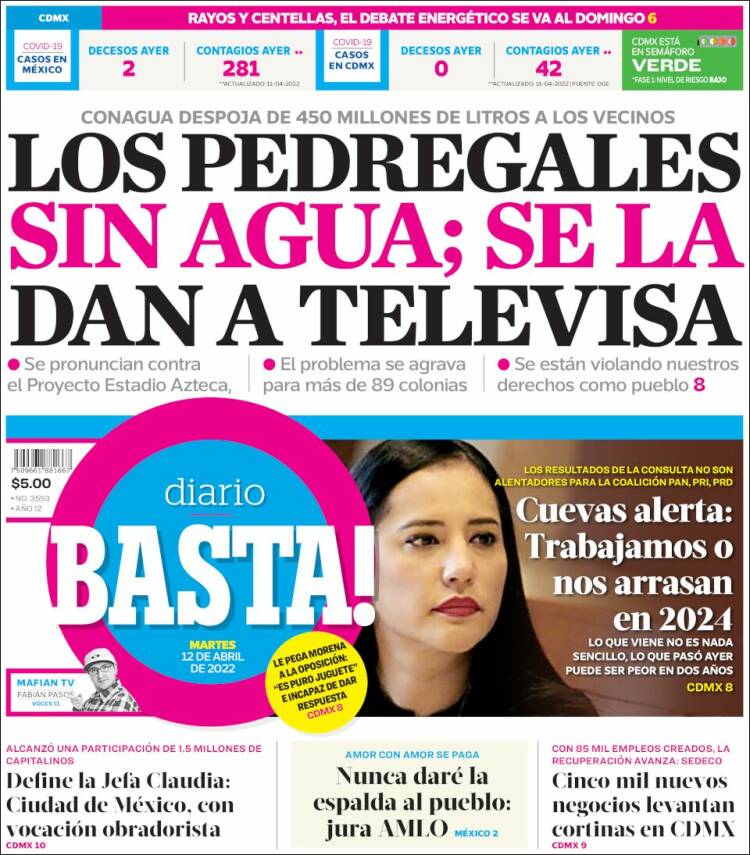 Portada de Diario Basta (M&eacute;xico)