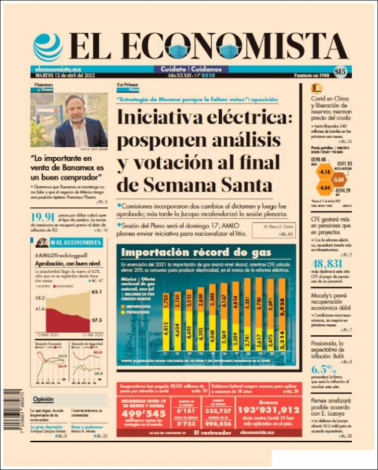Portada de El Economista (M&eacute;xico)