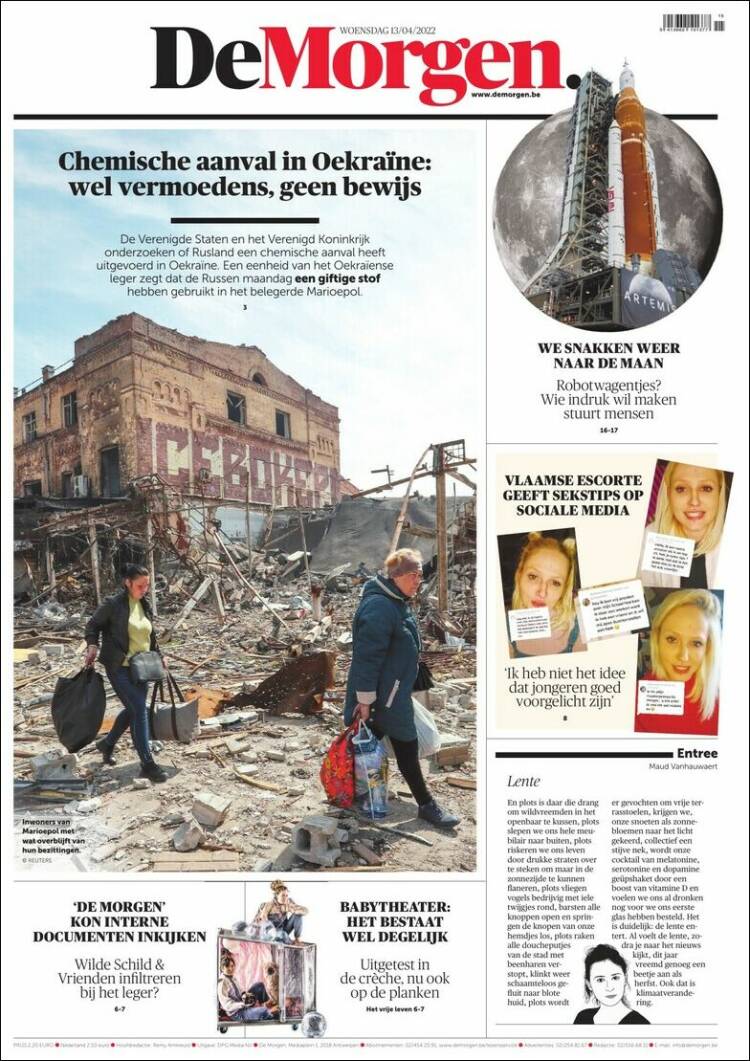 Portada de De Morgen (B&eacute;lgica)