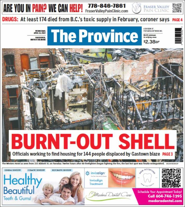 Portada de The Province (Canadá)