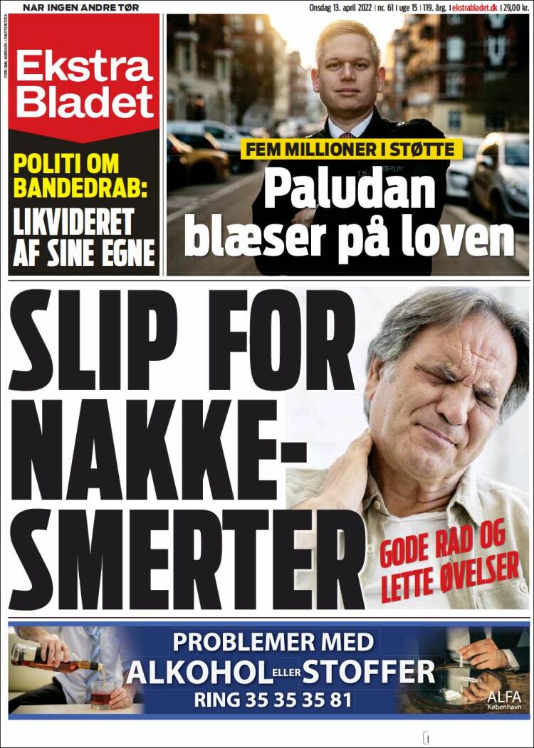 Newspaper Ekstra Bladet (Denmark). Newspapers In Denmark. Wednesday's ...