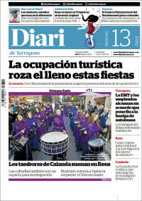 Portada de Diari de Tarragona (España)