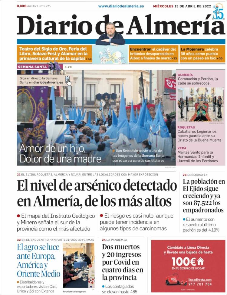 Portada de Diario de Almería (España)